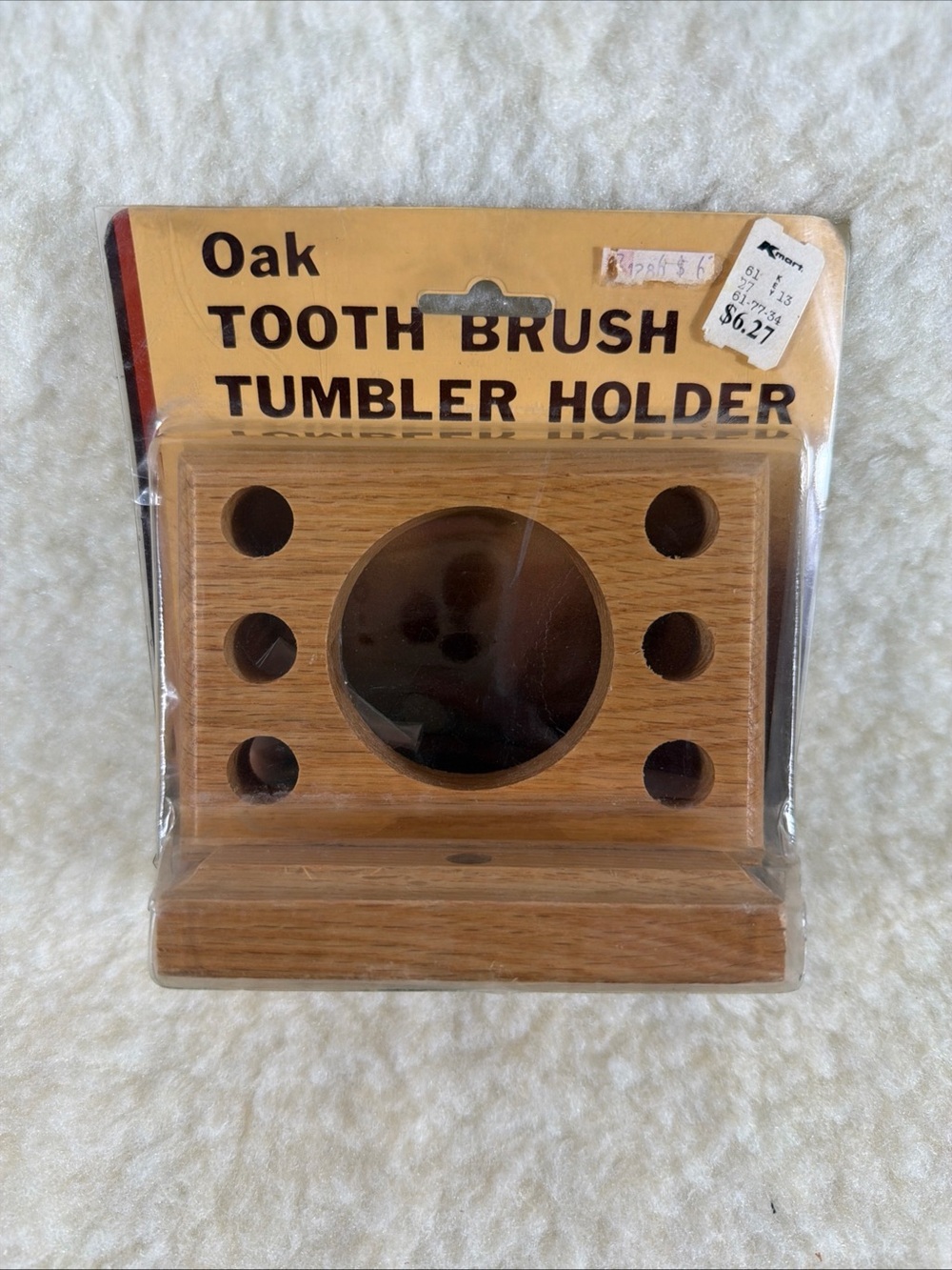 New Oak Toothbrush Tumbler Holder - Oak
